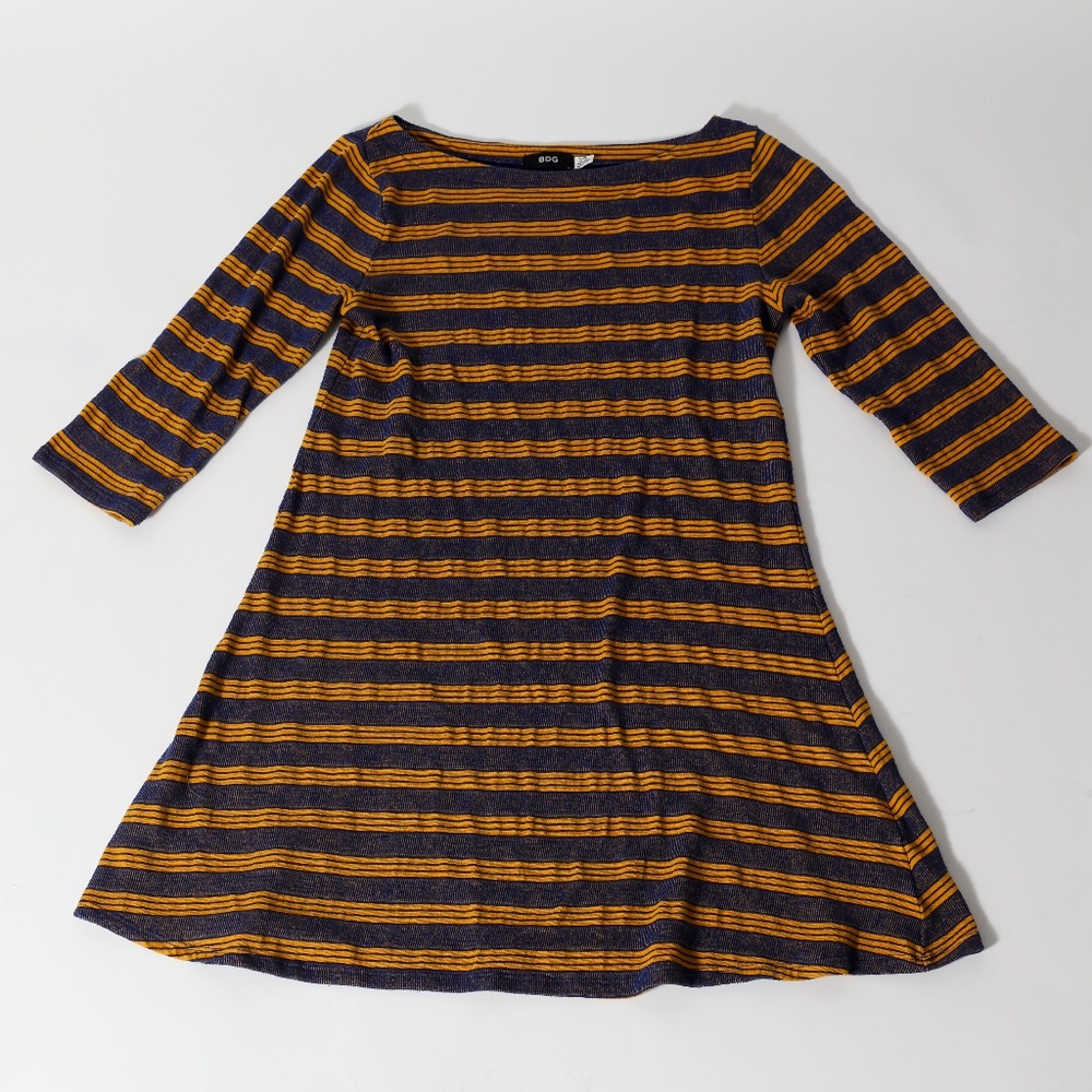 BDG Yellow & Blue Striped Dress